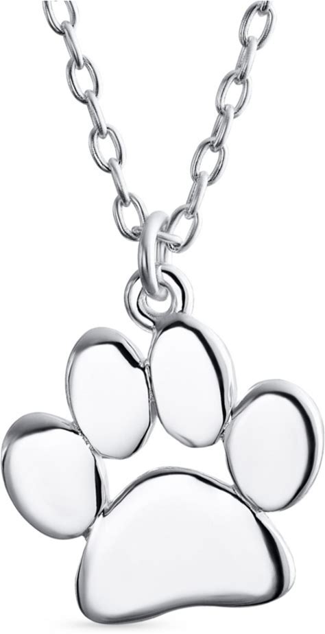 Bling Jewelry Sterling Silver Paw Print Pendant